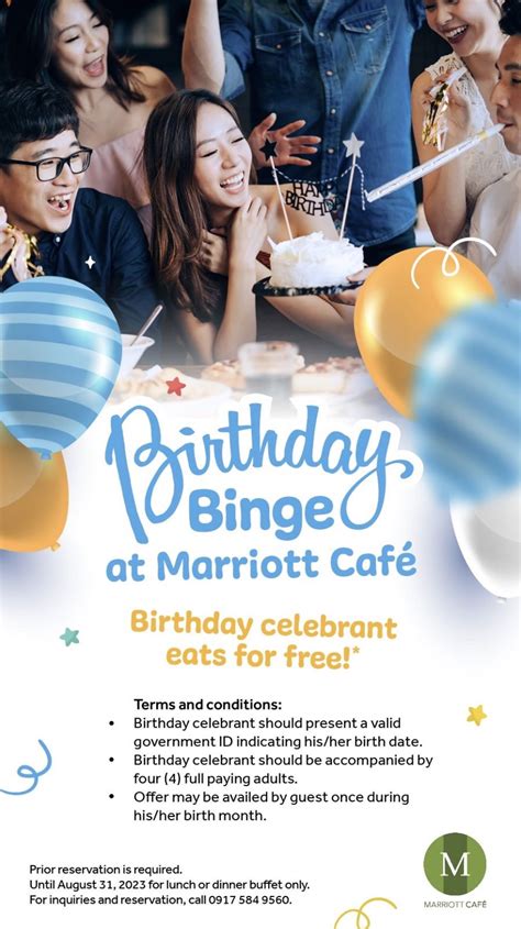 buffet with birthday promo 2023|Marriott Cafe Manila Promo for Birthday Celebrants.